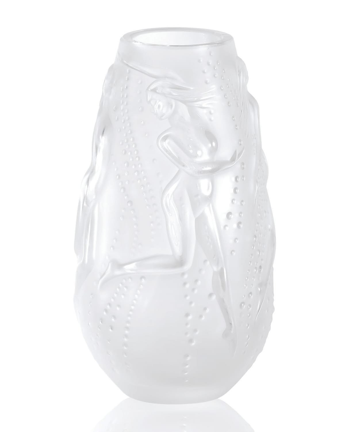 Shop Lalique Nymphes Bud Vase In Clear