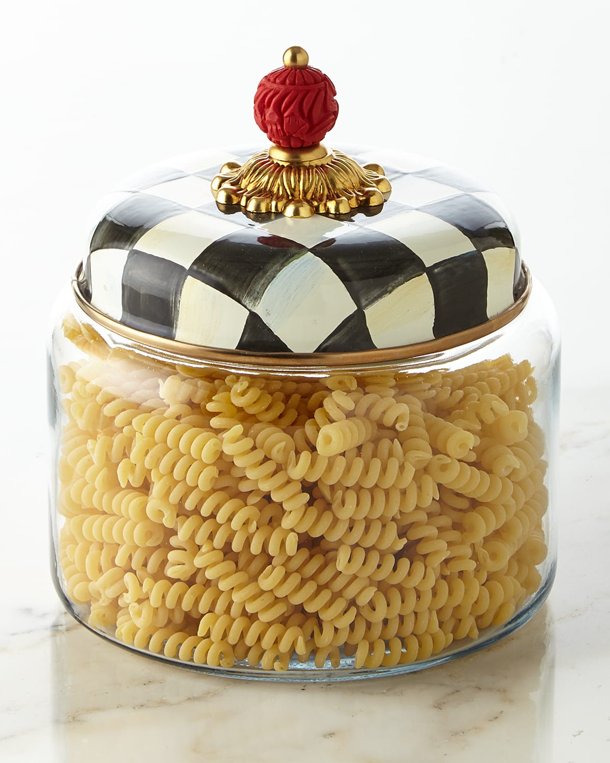 Mackenzie-childs Mackenzie Childs Courtly Check Medium Kitchen Canister