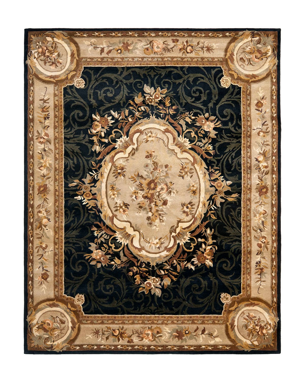Safavieh Aubusson Night Rug, 10' X 14' In Black