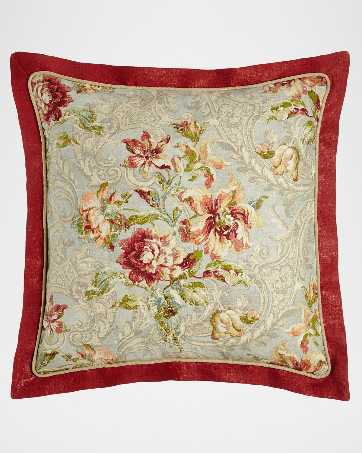 Shop Sherry Kline Home European Fresco Sham With Paprika Flange In Multi