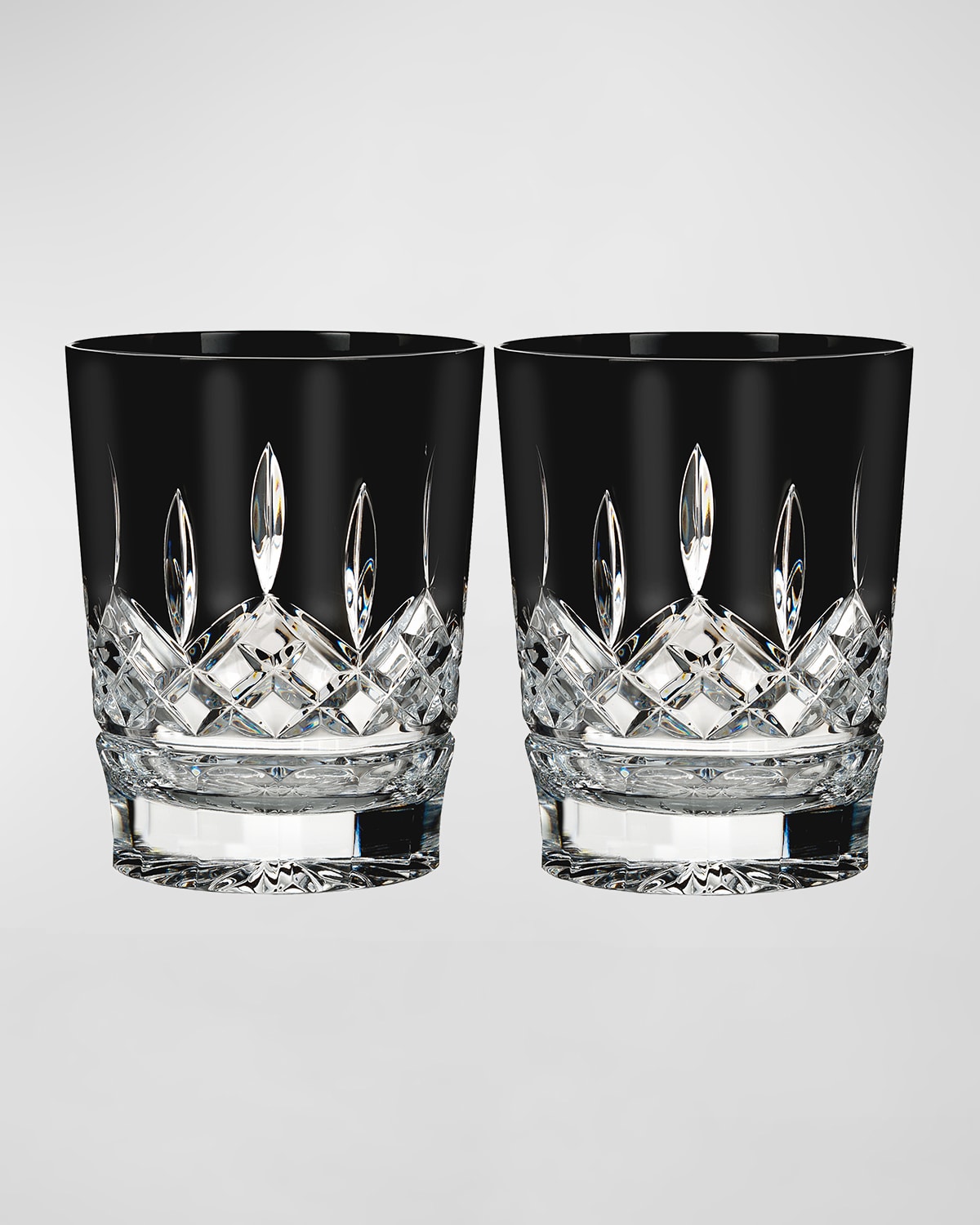 Shop Waterford Crystal Set Of 2 Lismore Black Double Old-fashioneds