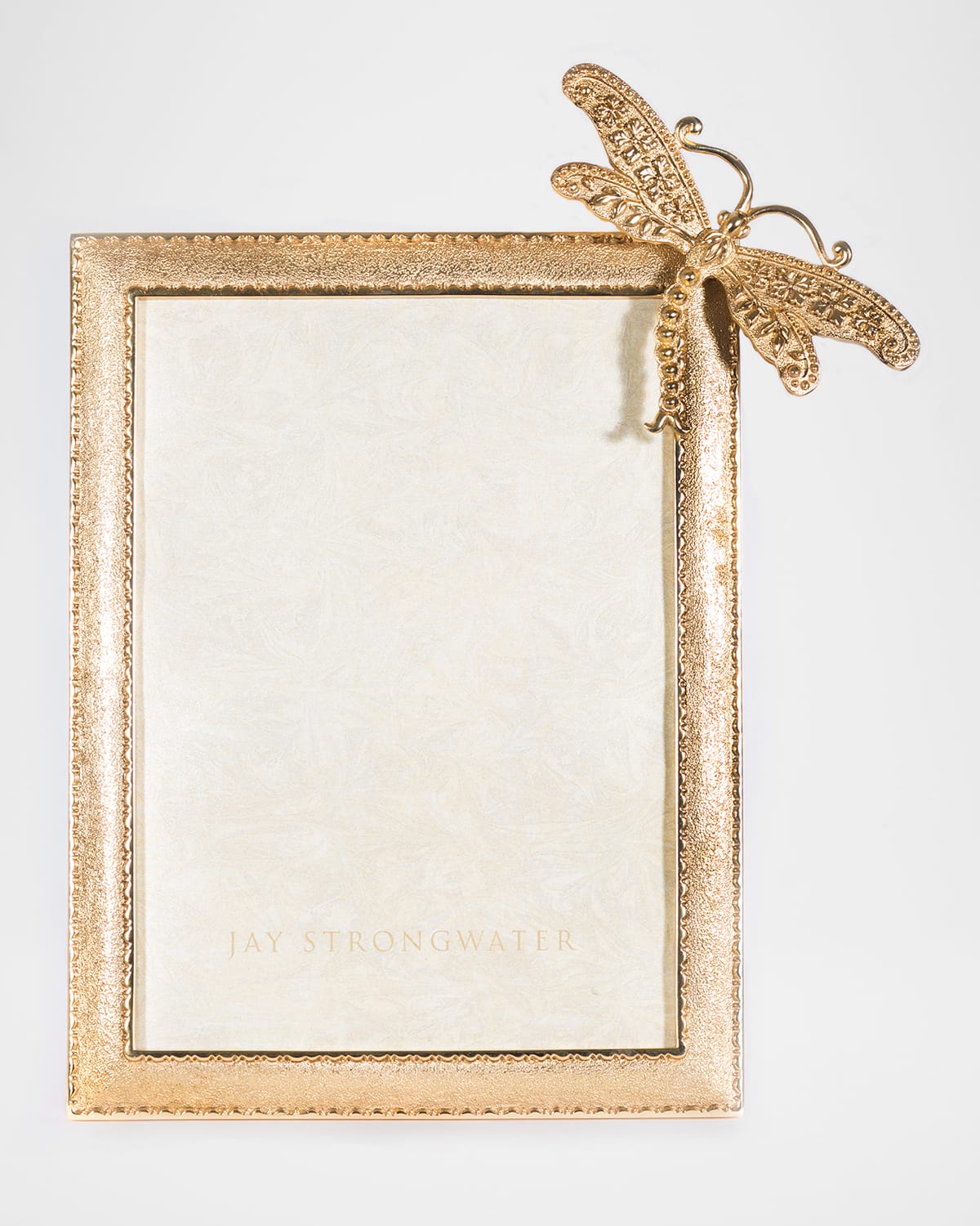 Jay Strongwater Tori Dragonfly Picture Frame, 5" X 7" In Gold