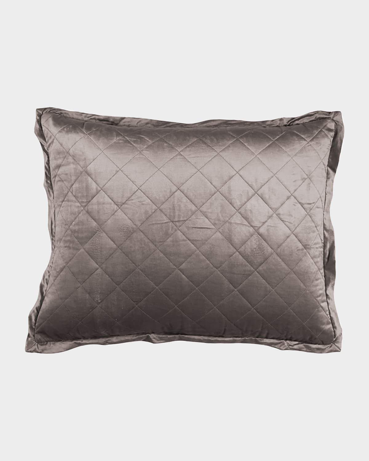 Lili Alessandra Standard Chloe Velvet Sham In Ice Silver