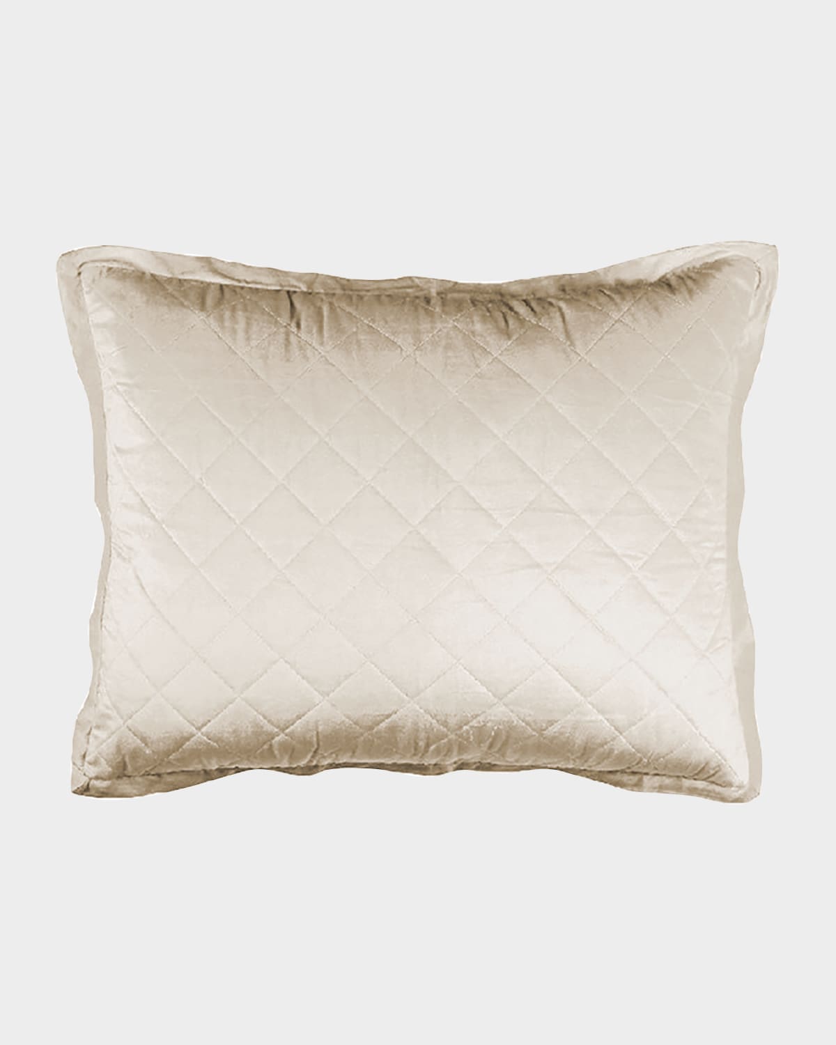 Lili Alessandra Standard Chloe Velvet Sham In Ivory