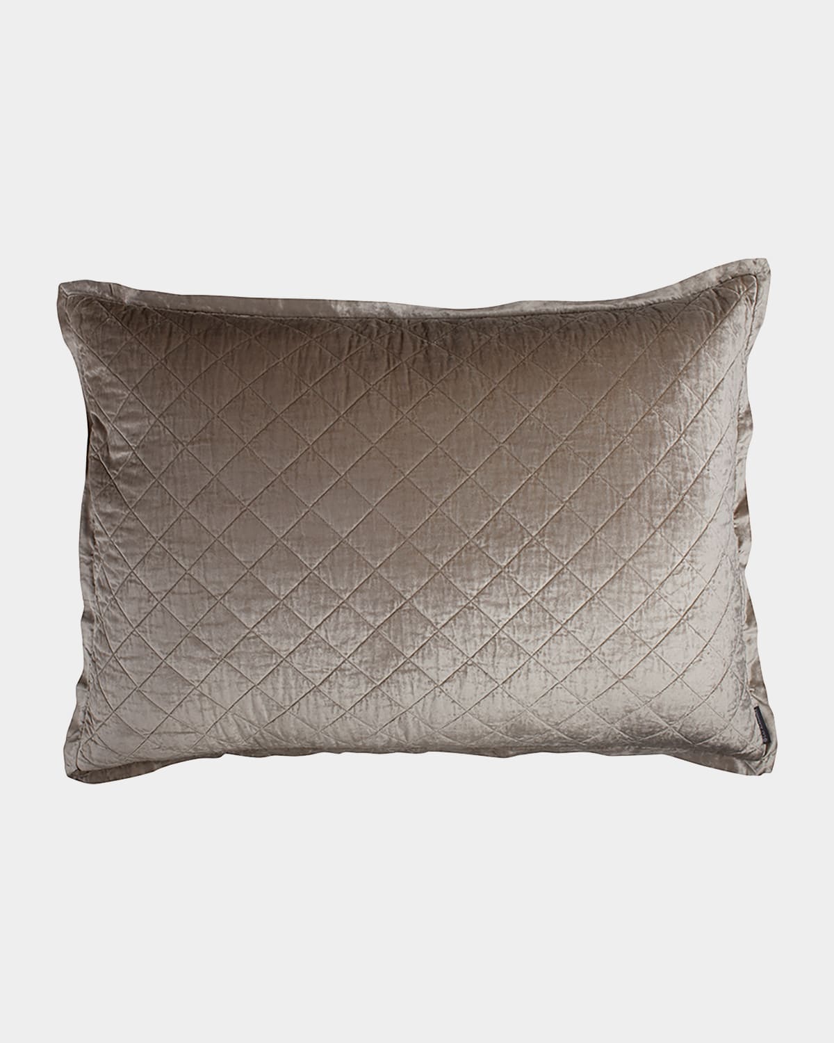 Lili Alessandra Standard Chloe Velvet Sham In Fawn (taupe)