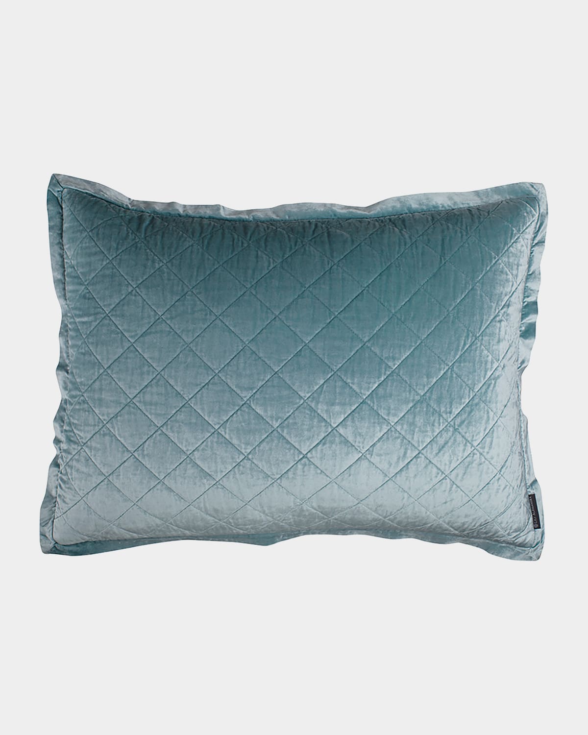 Lili Alessandra Standard Chloe Velvet Sham In Seafoam