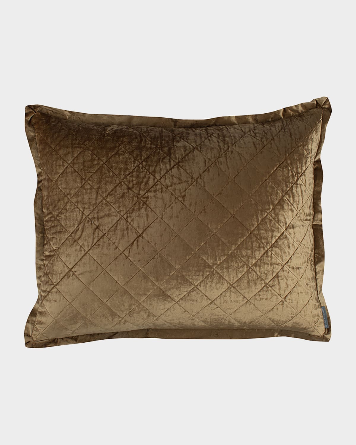 Lili Alessandra Standard Chloe Velvet Sham In Straw