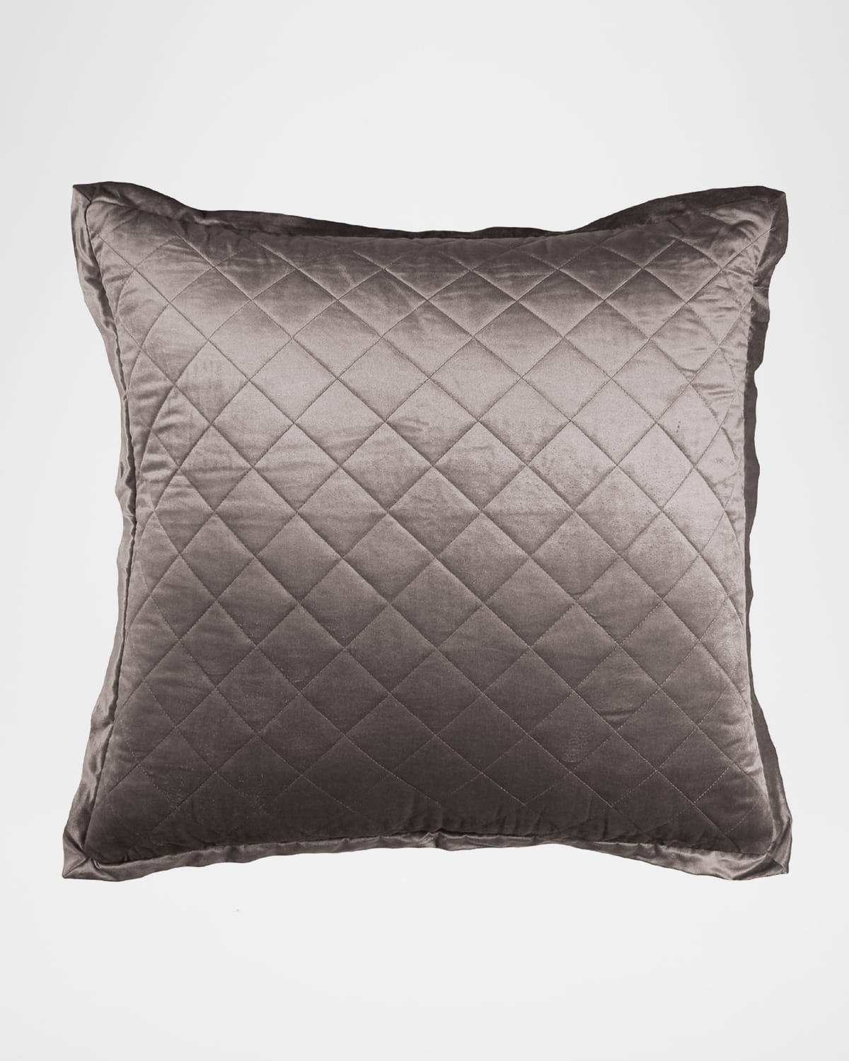 Lili Alessandra European Chloe Velvet Sham In Ice Silver