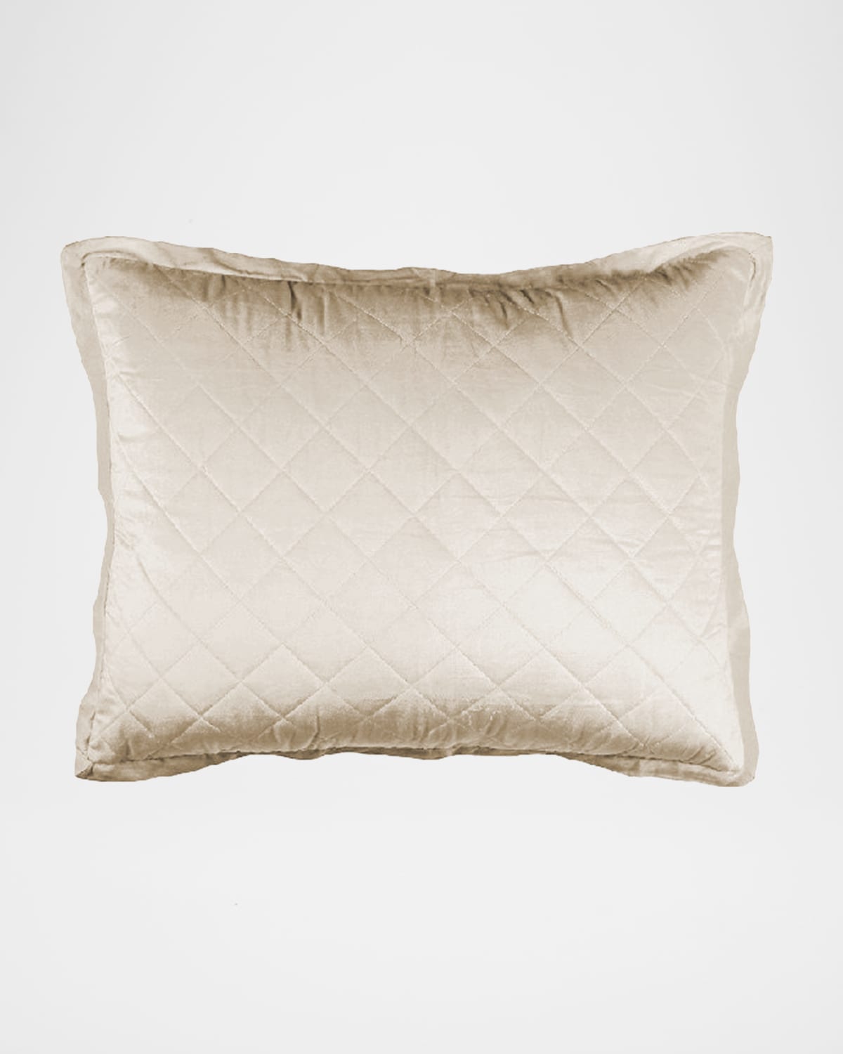 Lili Alessandra King Chloe Velvet Sham In Ivory