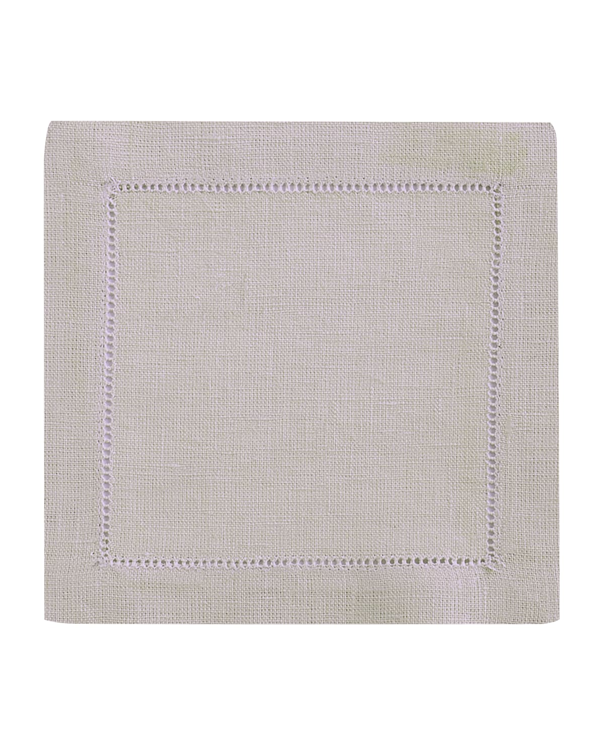 Shop Sferra Hemstitch Cocktail Napkins, Set Of 6 In Grey