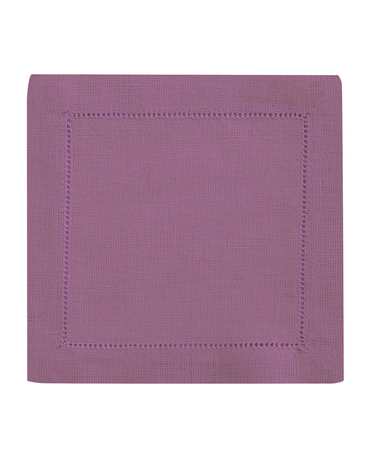 Shop Sferra Hemstitch Cocktail Napkins, Set Of 6 In Lilac