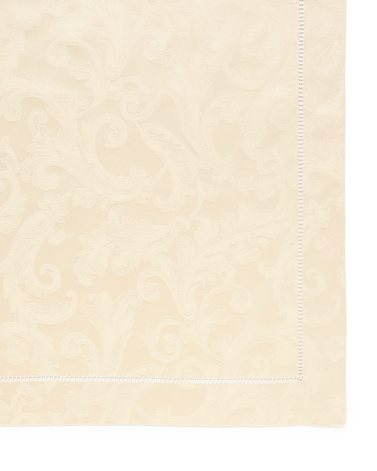 Shop Sferra Plume Jacquard 70" X 126" Tablecloth In Parchment