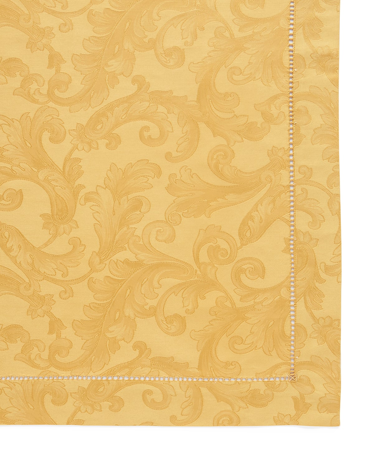 Shop Sferra Plume Jacquard 70" X 126" Tablecloth In Gold