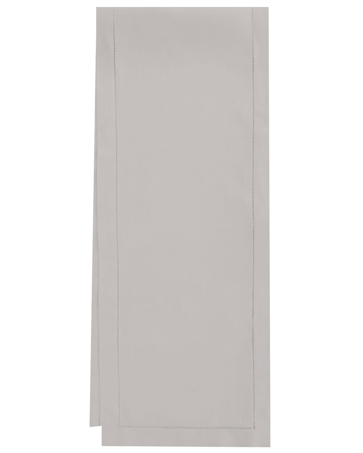 Shop Sferra Hemstitch Table Runner, 15" X 90" In Grey