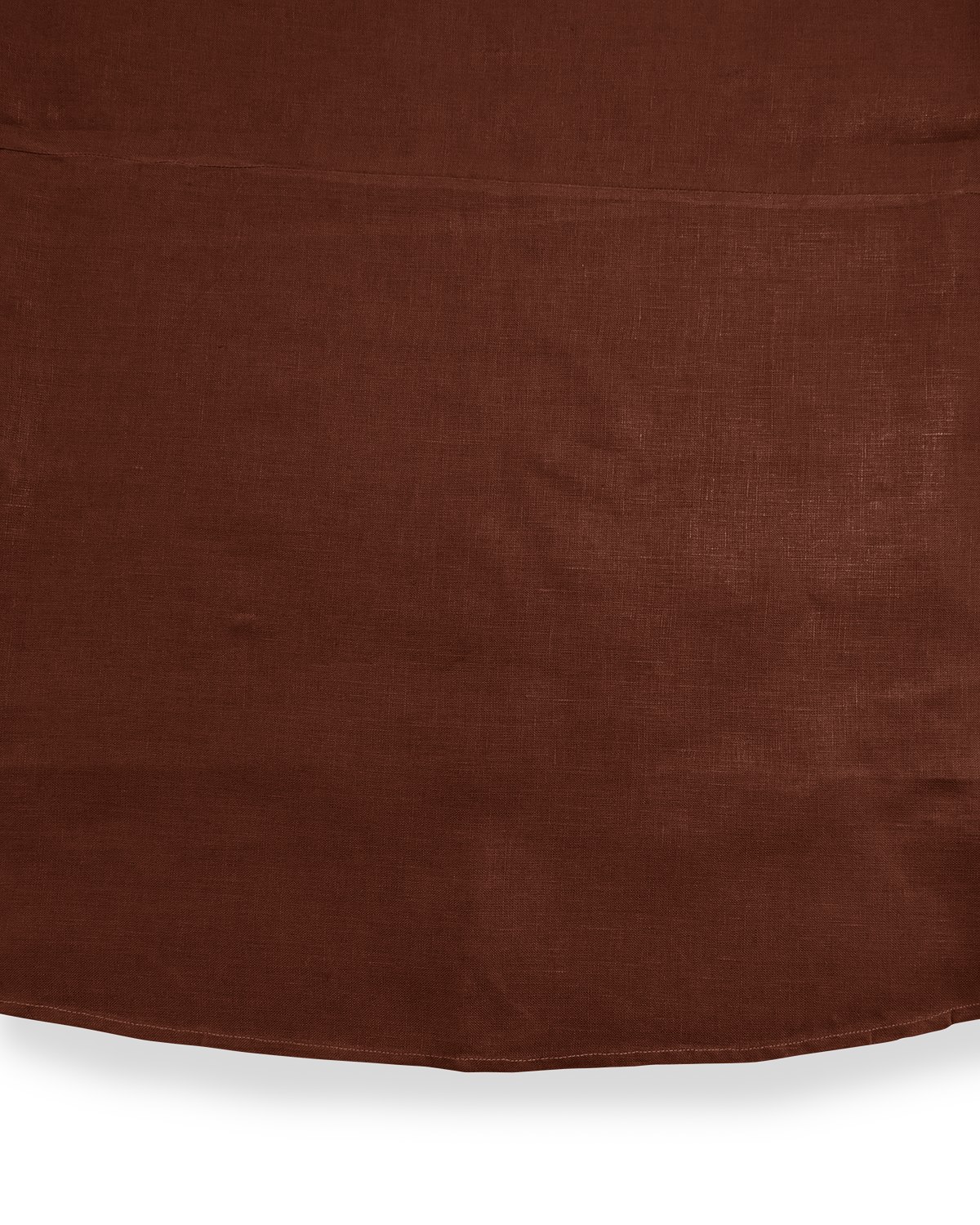 Shop Sferra Hemstitch Round Tablecloth, 90"dia. In Chocolate