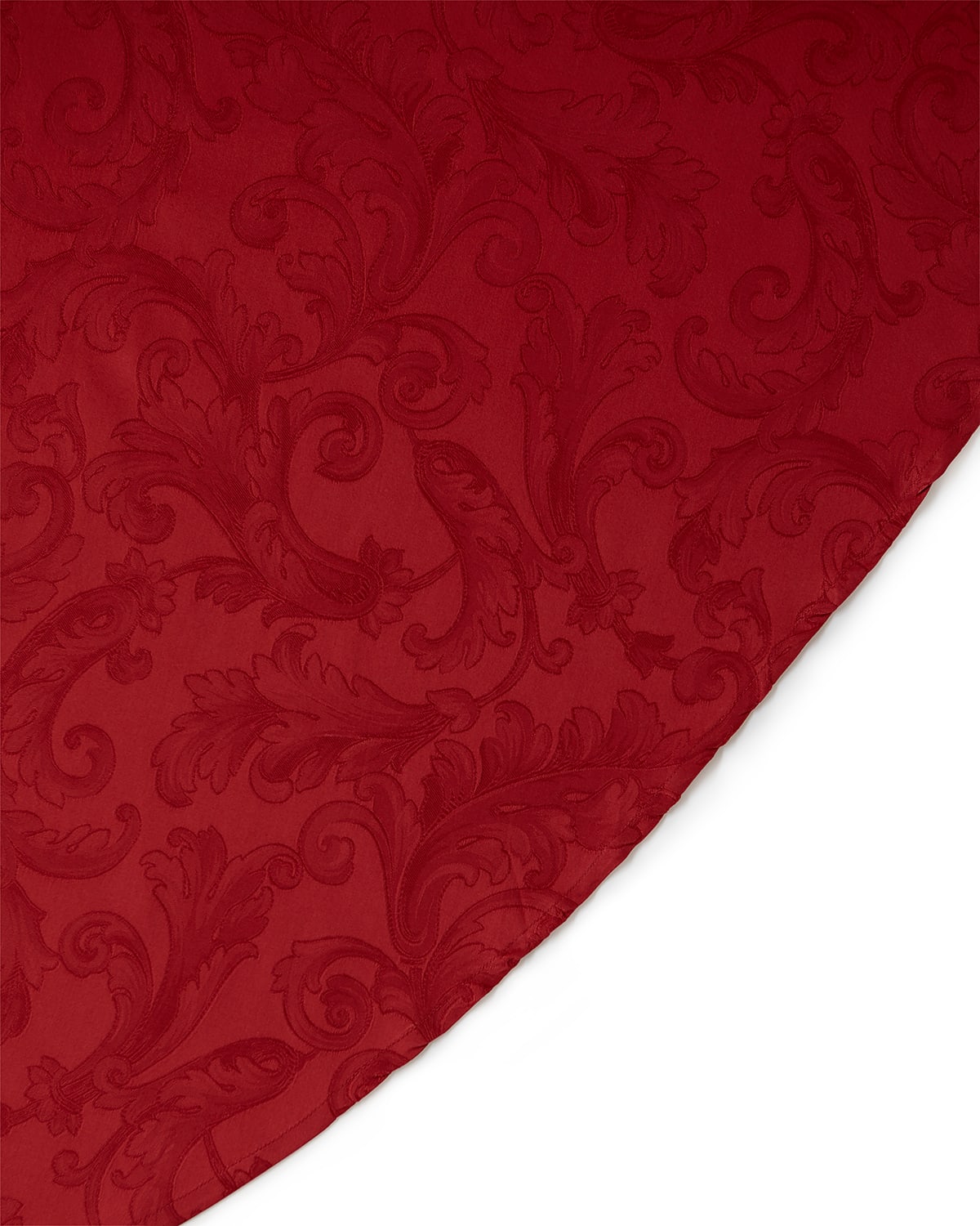 Shop Sferra Plume Jacquard 104" Round Tablecloth In Garnet