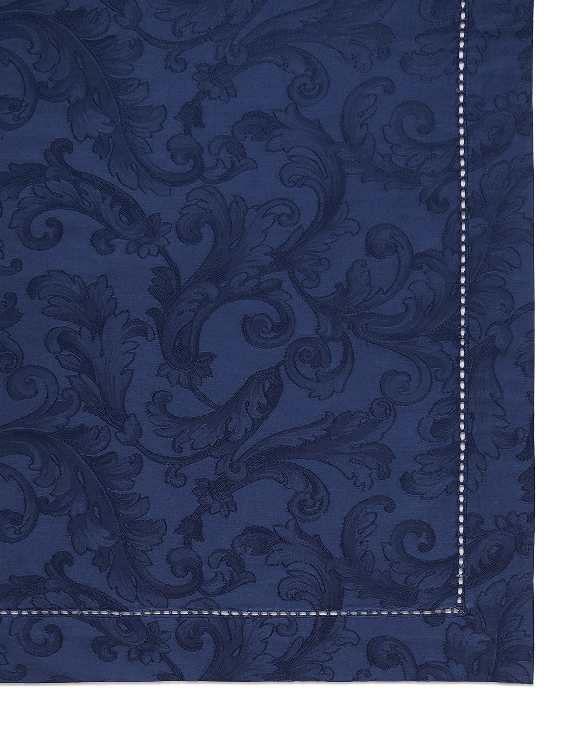 Sferra Acanthus Jacquard Tablecloth, 70" X 108" In Sapphire