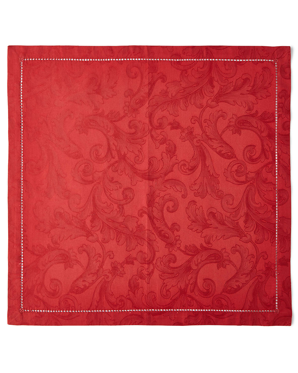 Sferra Acanthus Jacquard Napkins, Set Of 4 In Garnet
