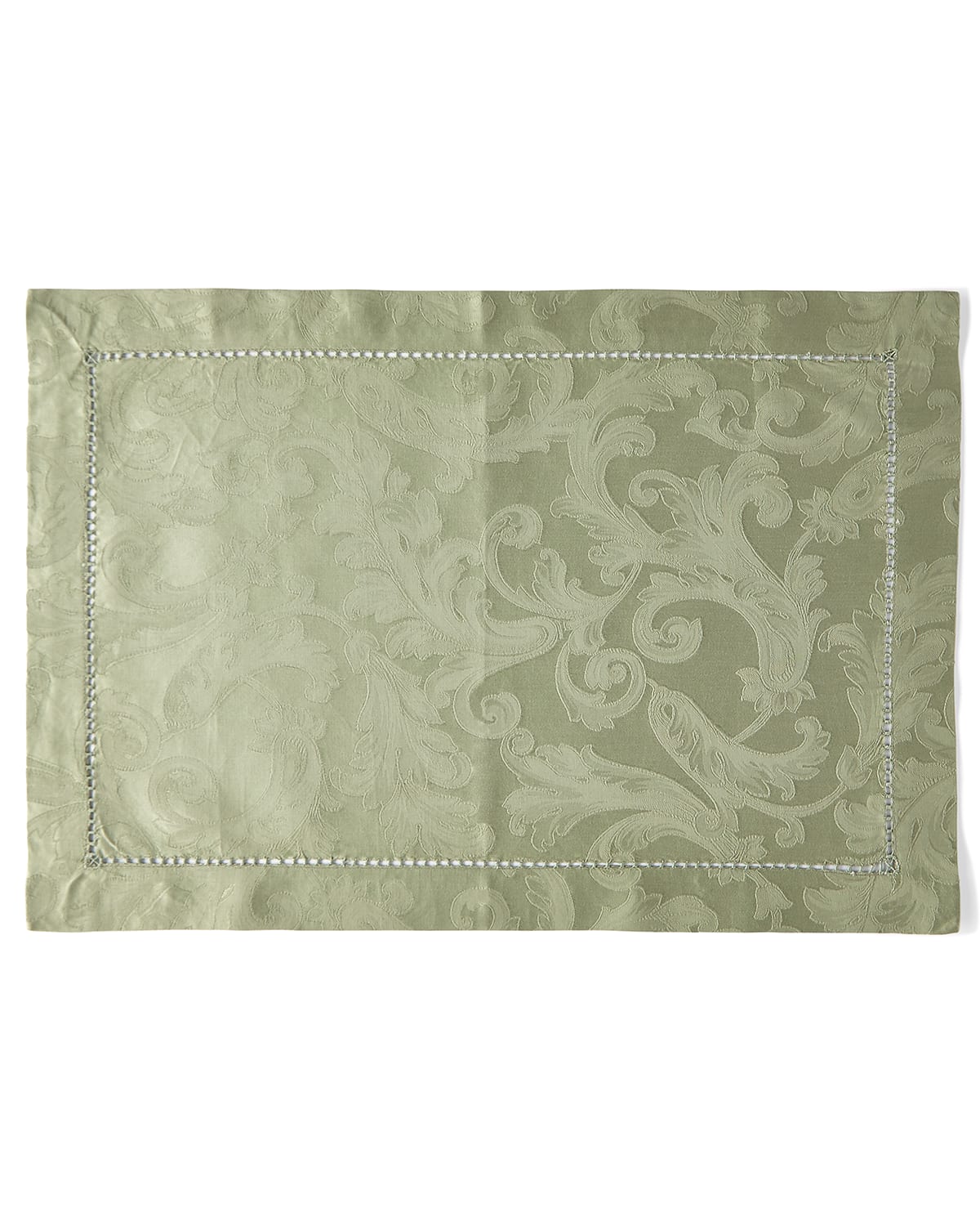 Sferra Acanthus Jacquard Placemats, Set Of 4 In Sage
