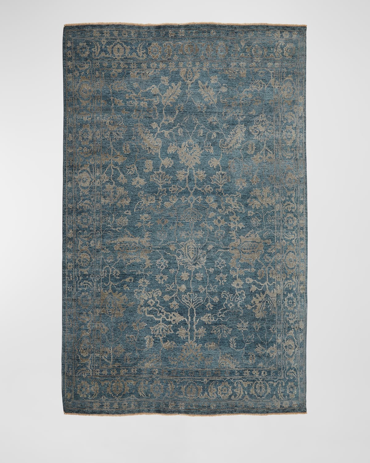 Haven & Loom Magnolia Hand-knotted Rug, 4' X 6' In Blue