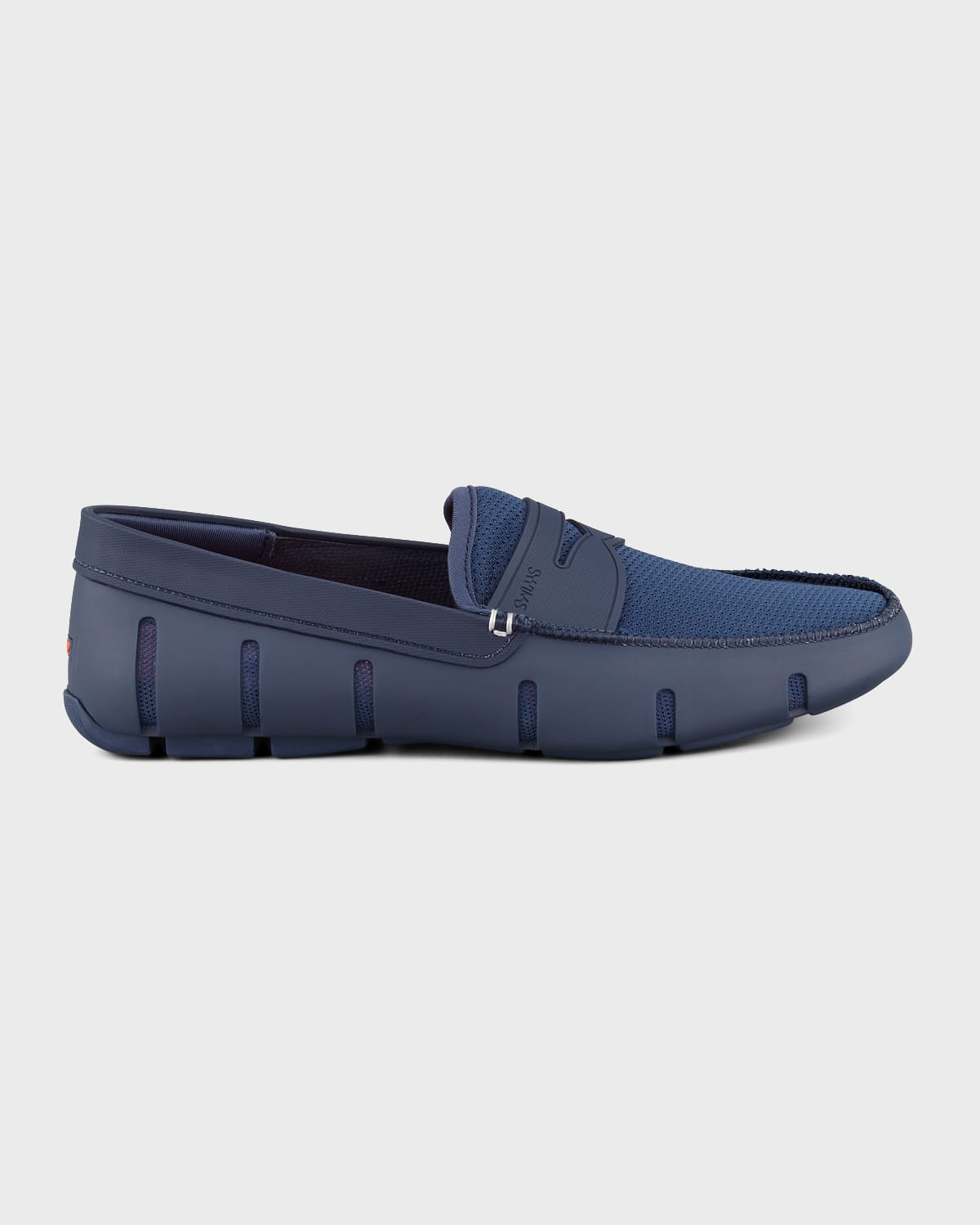 Mesh and Rubber Penny Loafer, Navy