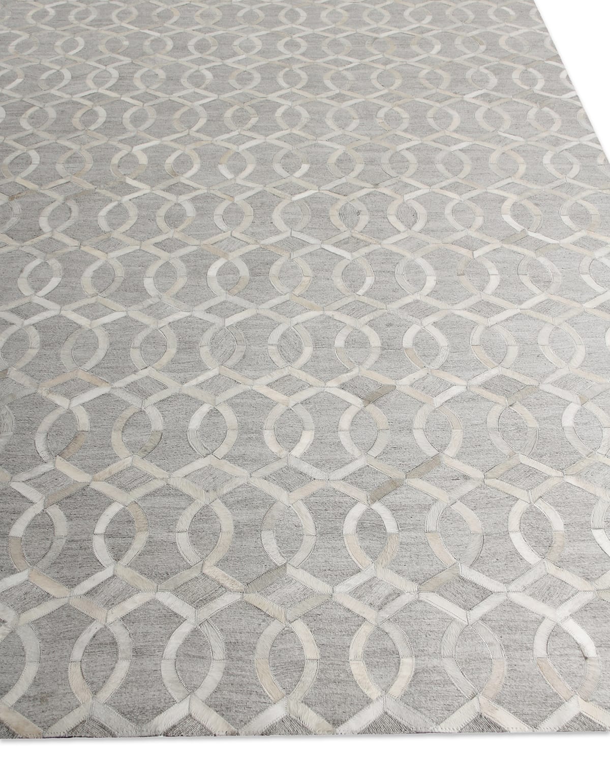 Shop Exquisite Rugs Bowie Berlin Hairhide Rug, 5' X 8' In Silver/ivory