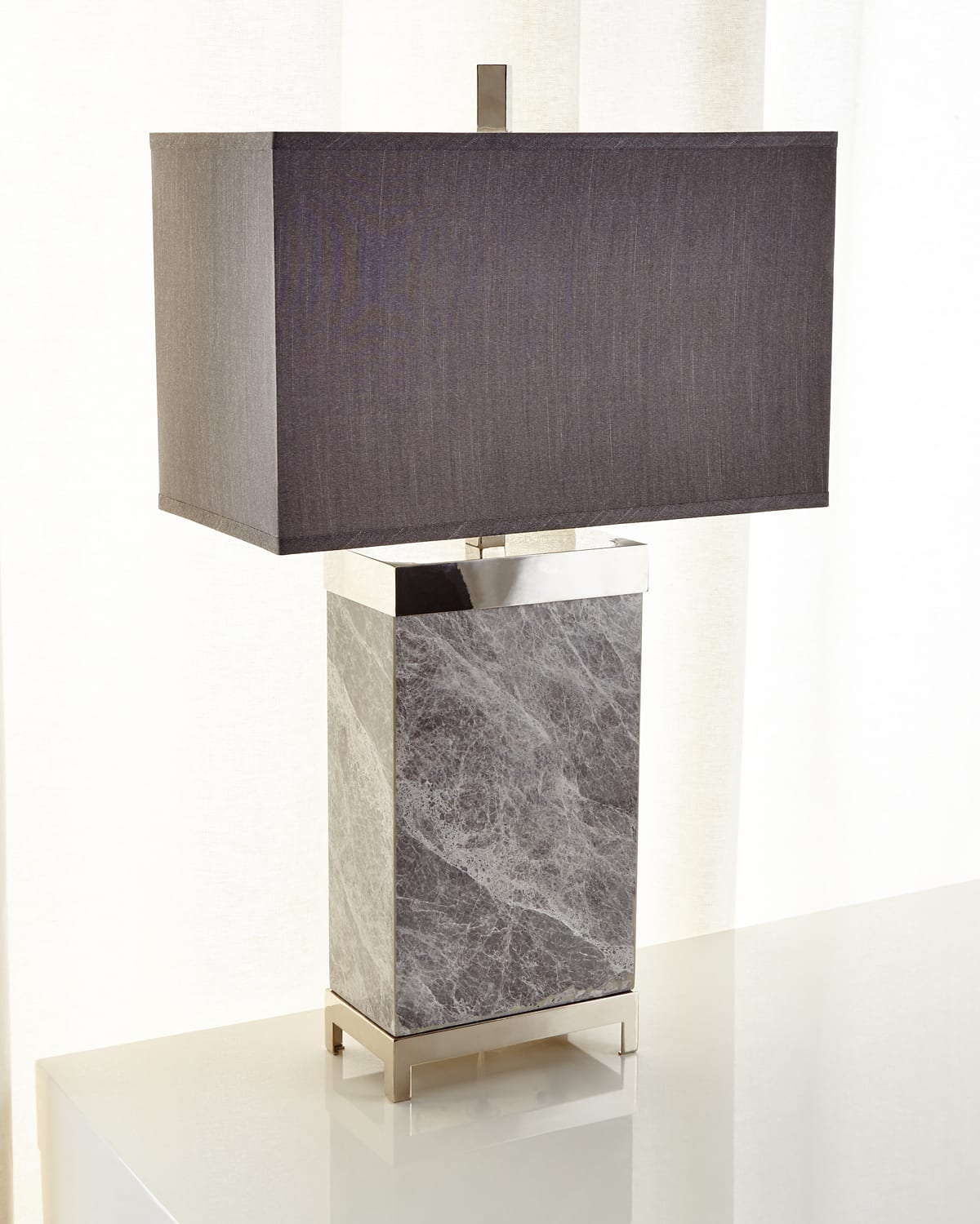 Shop John-richard Collection Marble Lamp In Gray