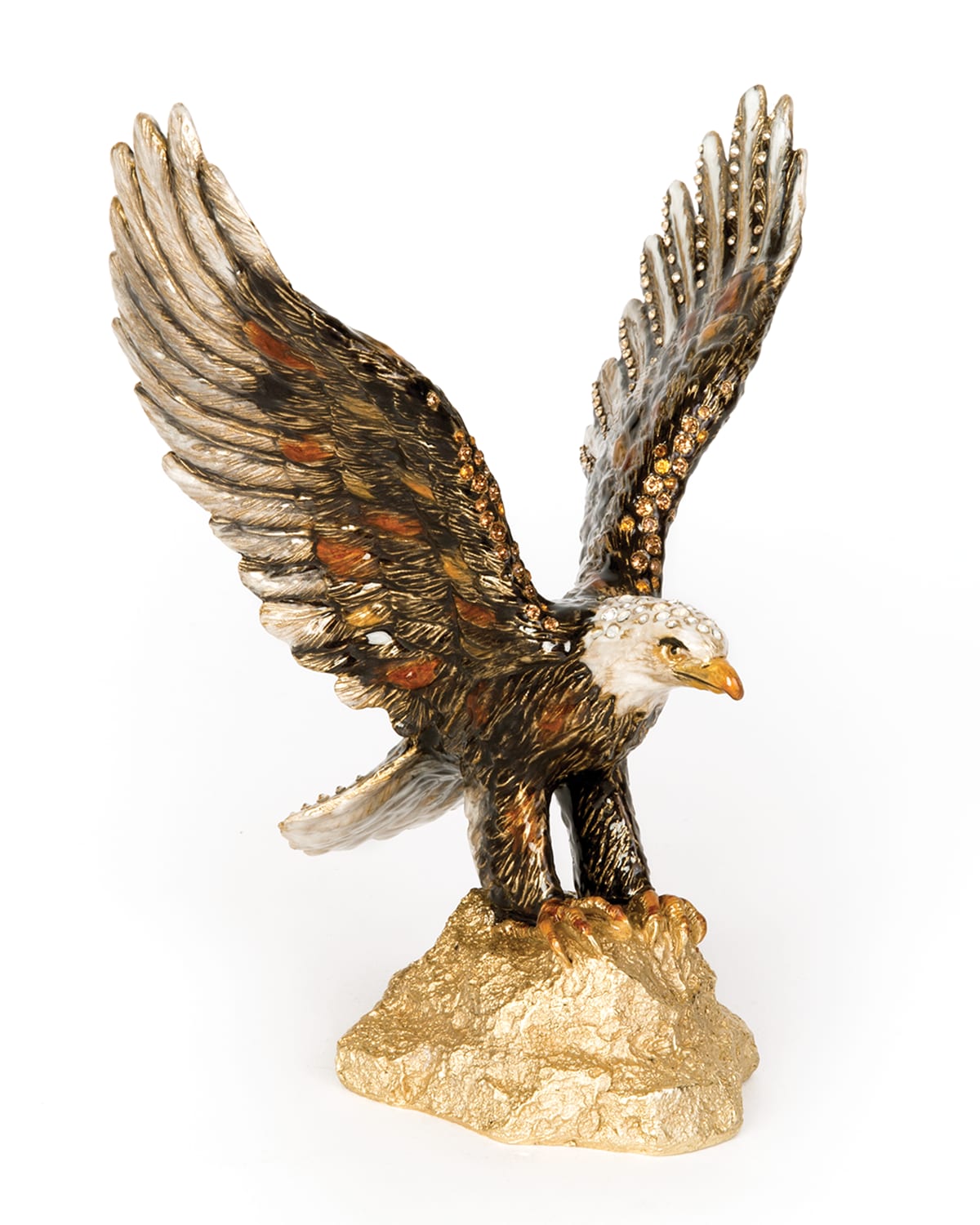 Shop Jay Strongwater Lincoln Eagle Figurine In Multi