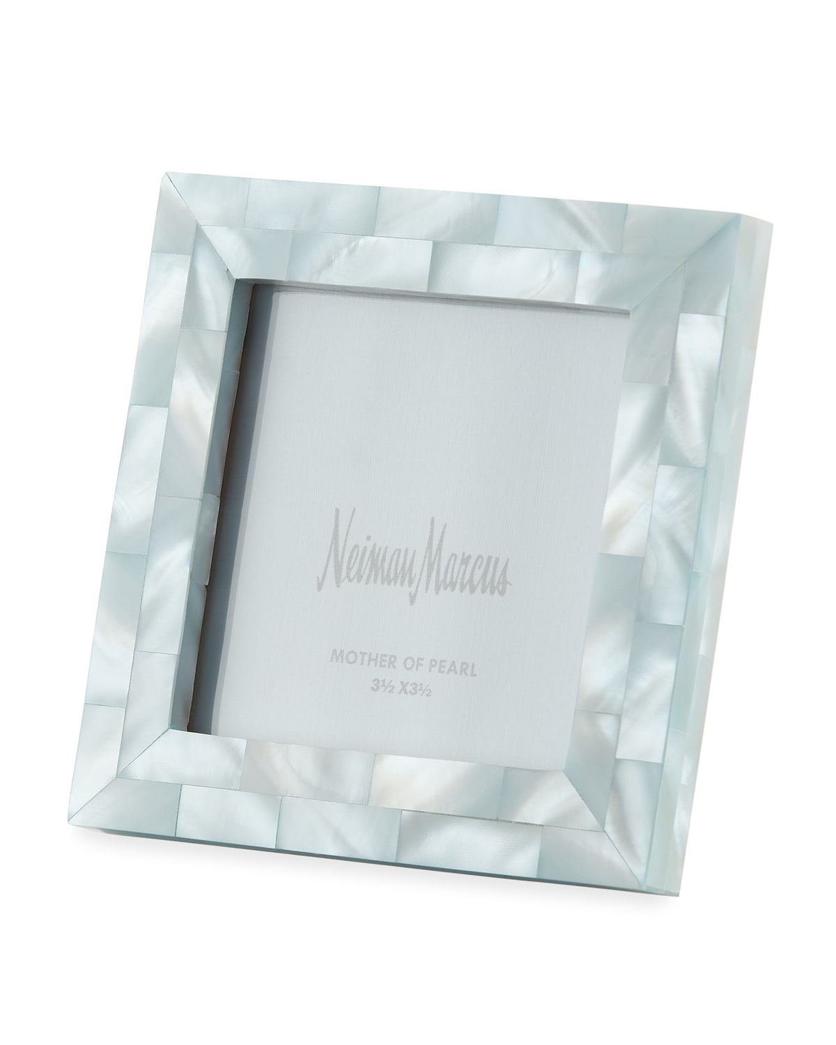 The Jws Collections Mother-of-pearl Picture Frame, Blue, 3.5" X 3.5" In Blue