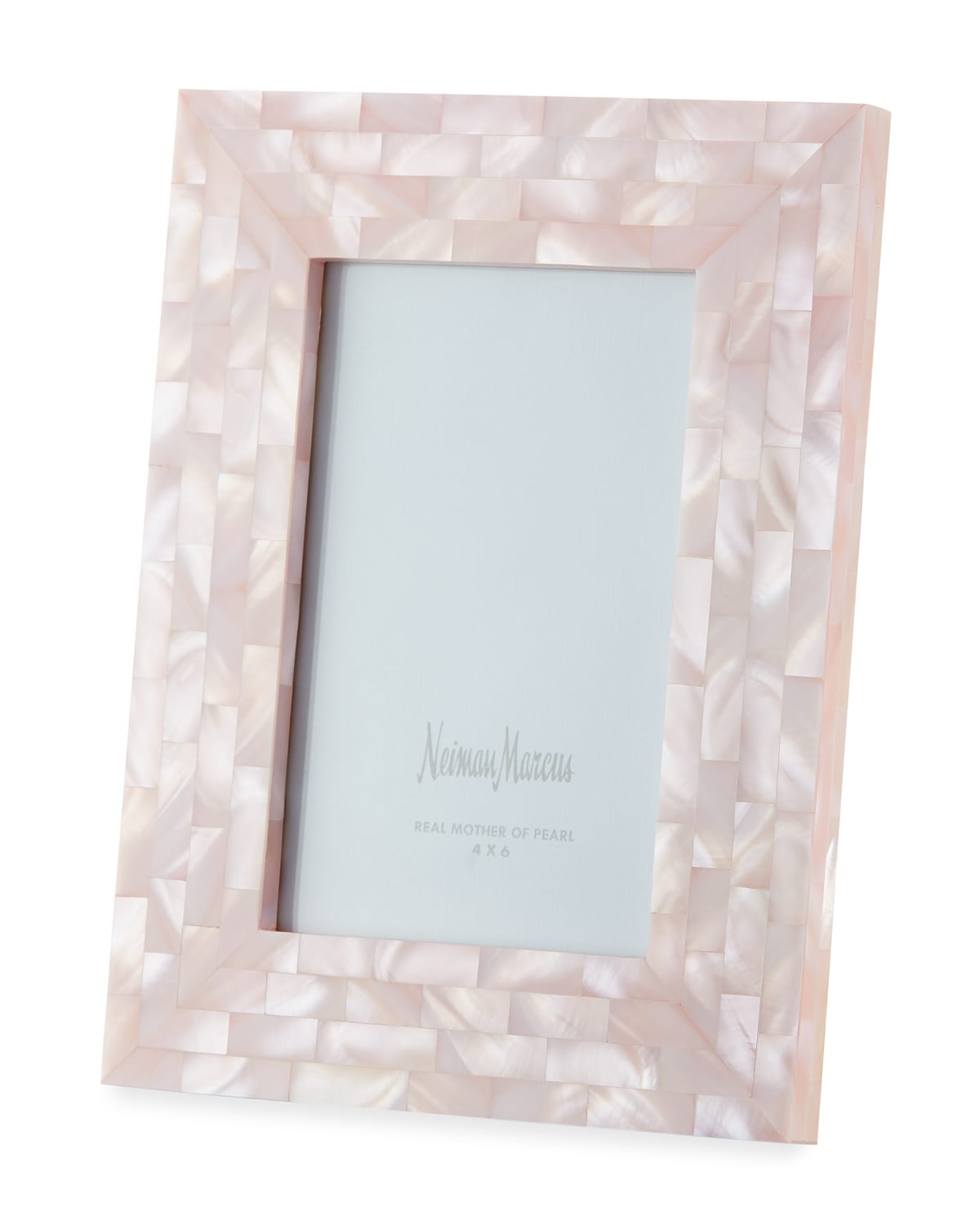 The Jws Collections Mother-of-pearl Picture Frame, Pink, 4" X 6" In Pink