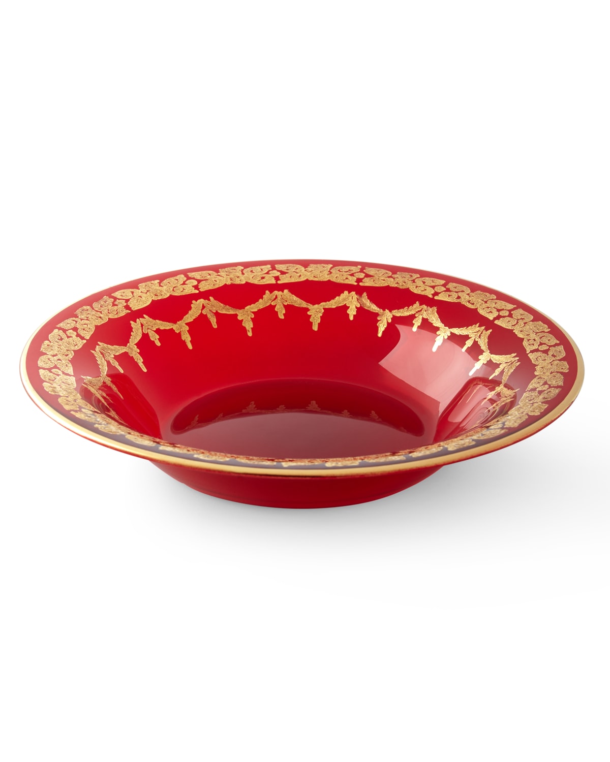 Shop Neiman Marcus Red Oro Bello Soup Plate, Set Of 4