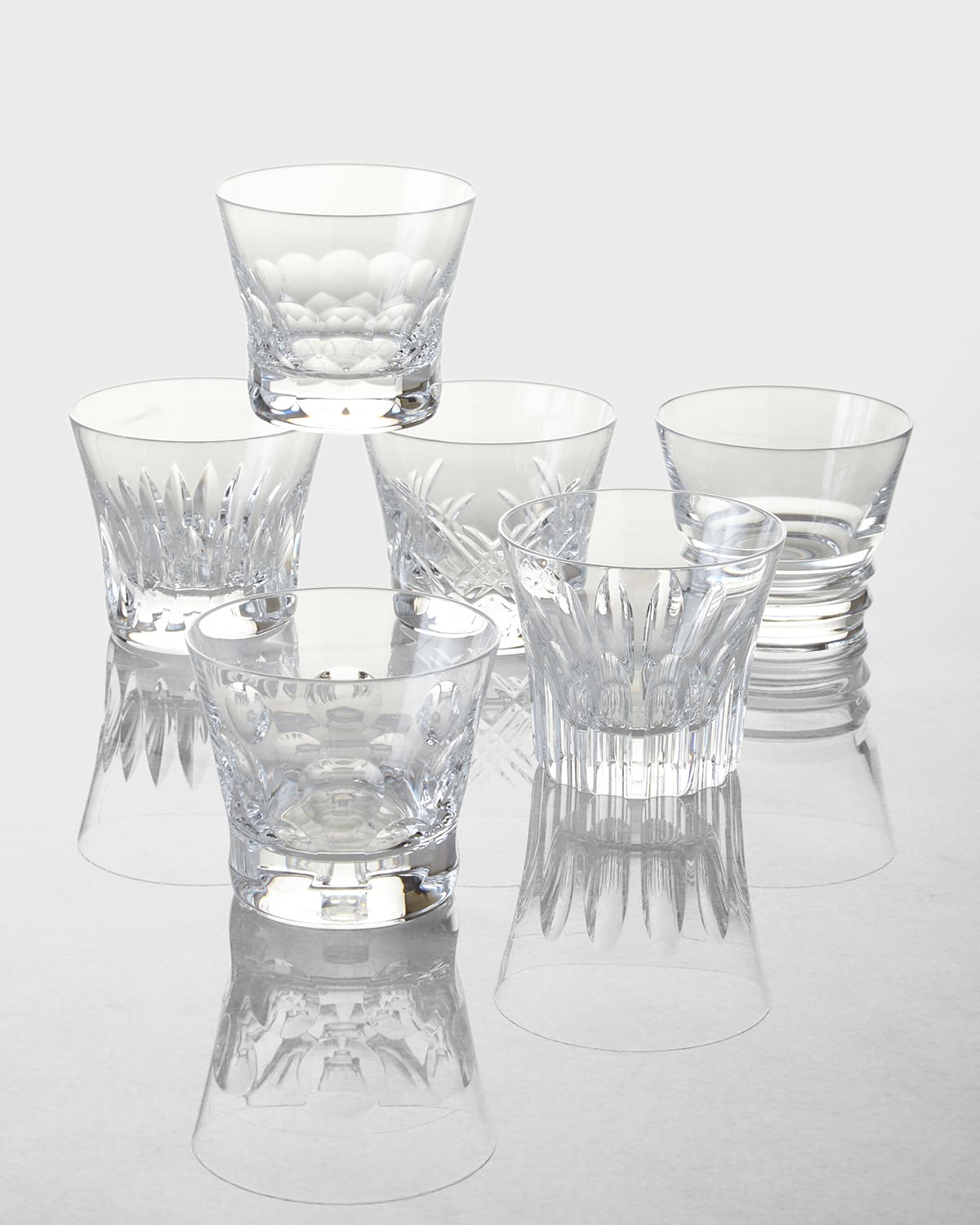 Baccarat Everyday  Assorted Old Fashion Tumblers, Set Of 6 In Clear