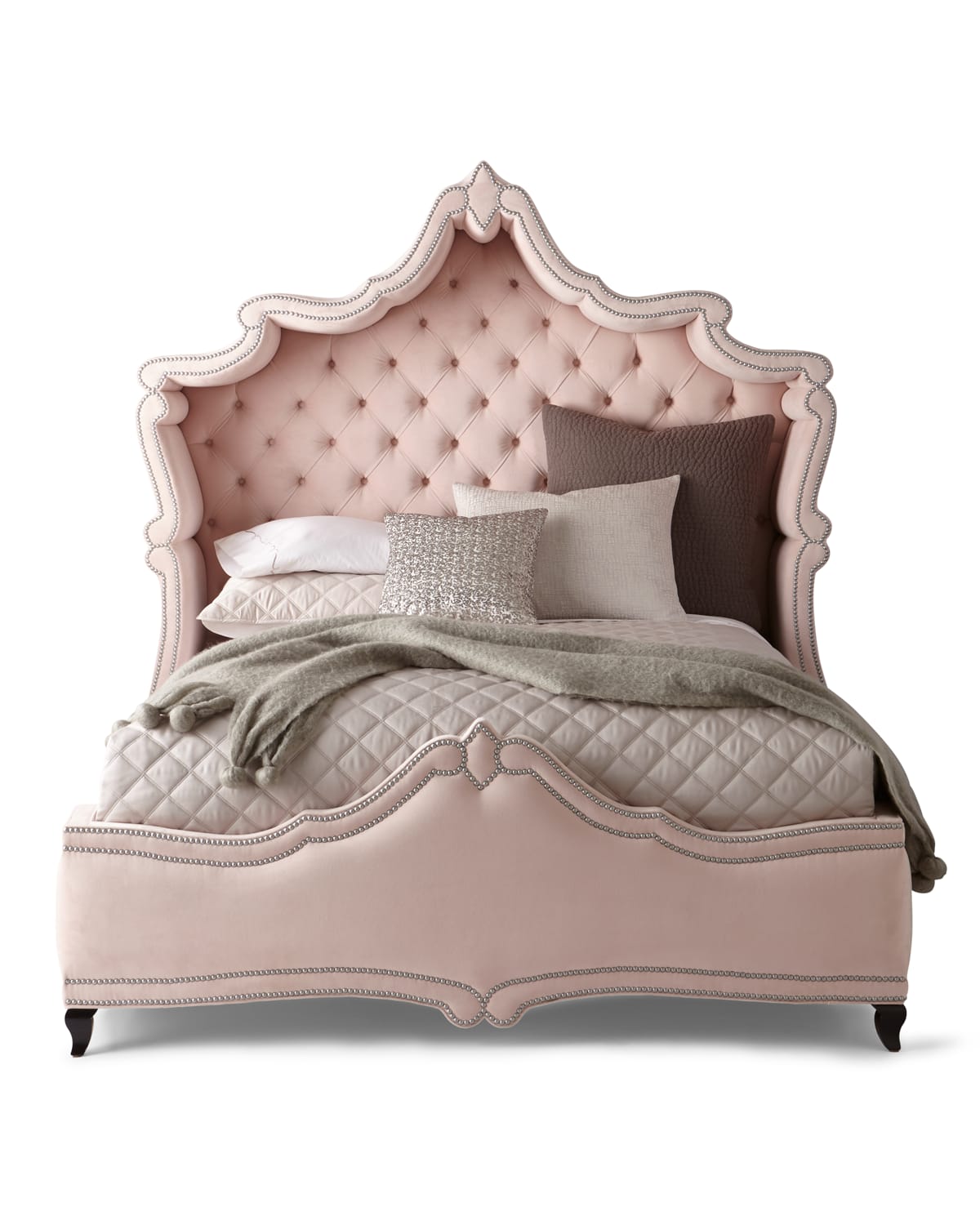 Haute House Blush Antoinette King Bed In Light Pink