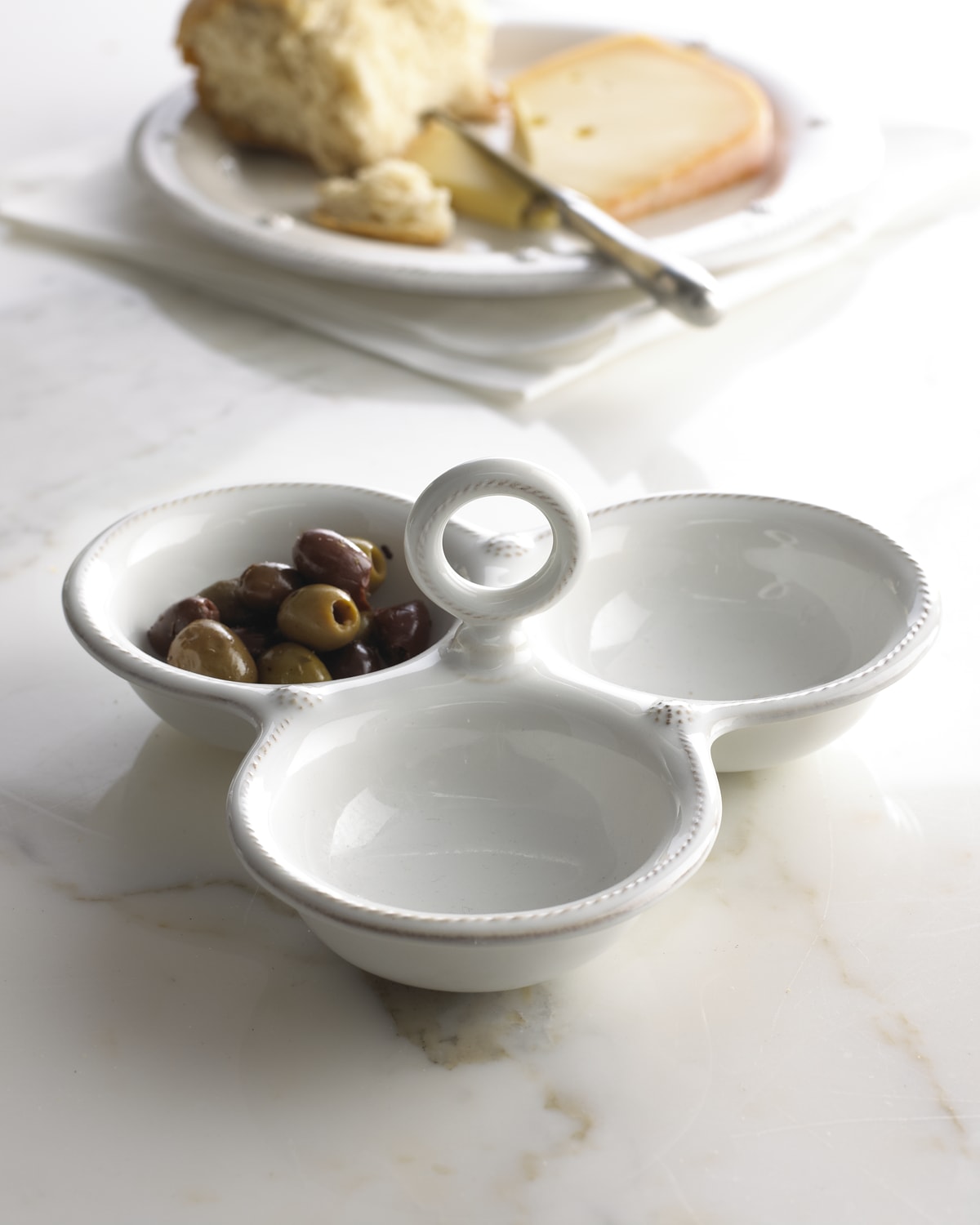 Juliska Ceramic Triple Serving Dish