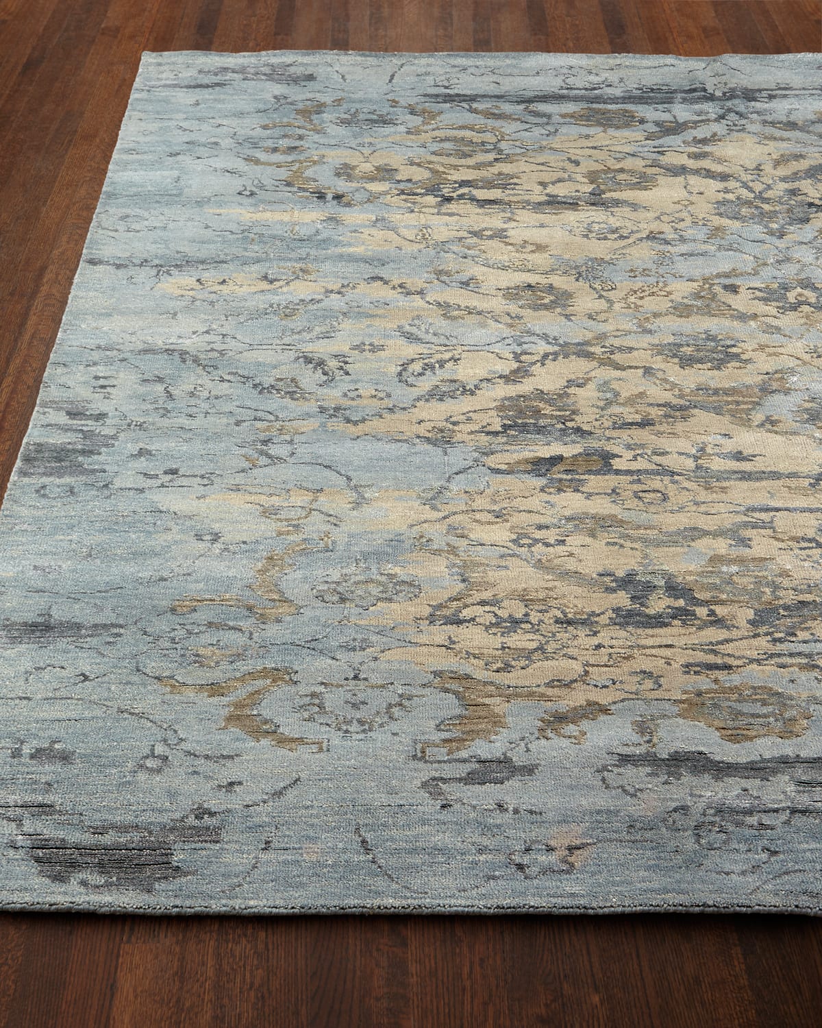 HAVEN & LOOM AQUAMARINE HAND-KNOTTED RUG, 9' X 12' 