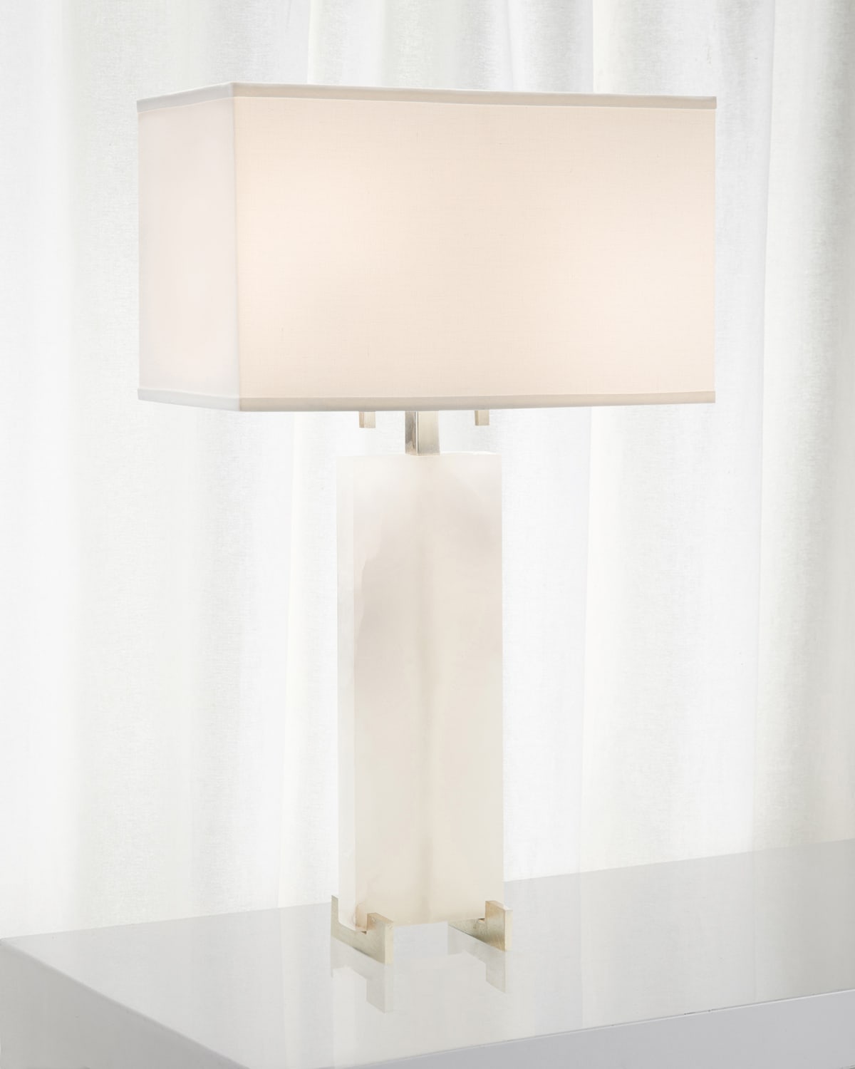 John-richard Collection Alabaster Table Lamp In White