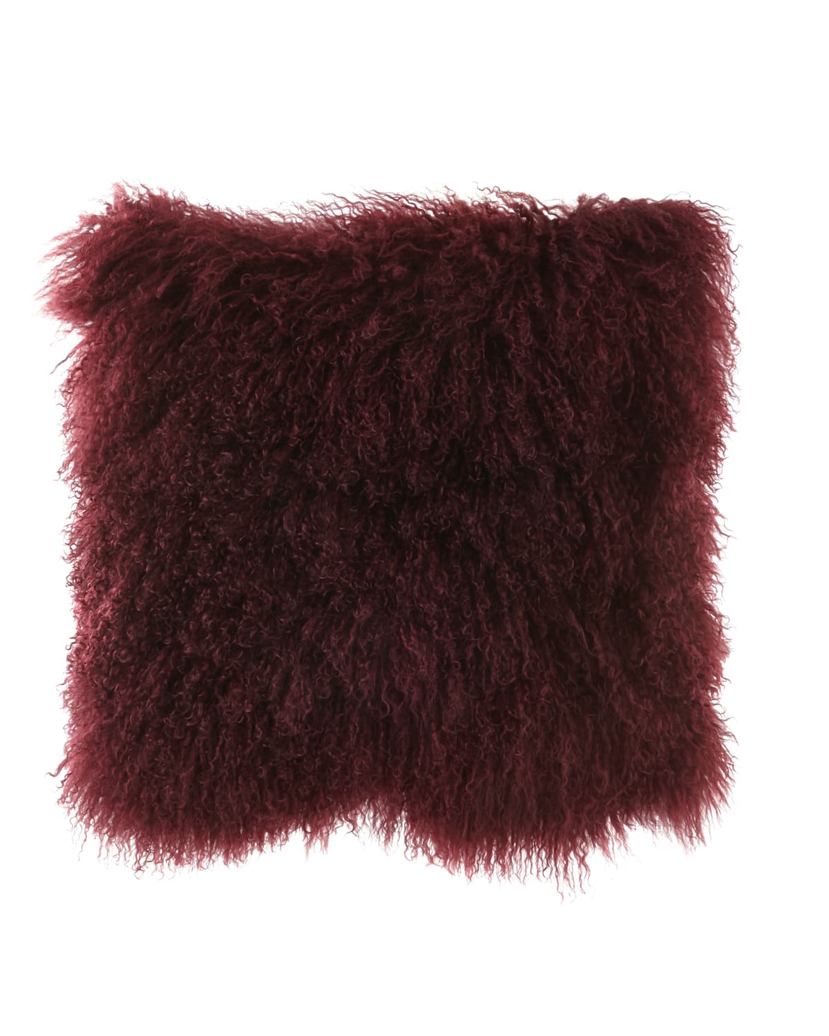 Shop Massoud Tibetan Lamb Pillow, Cabernet In Red