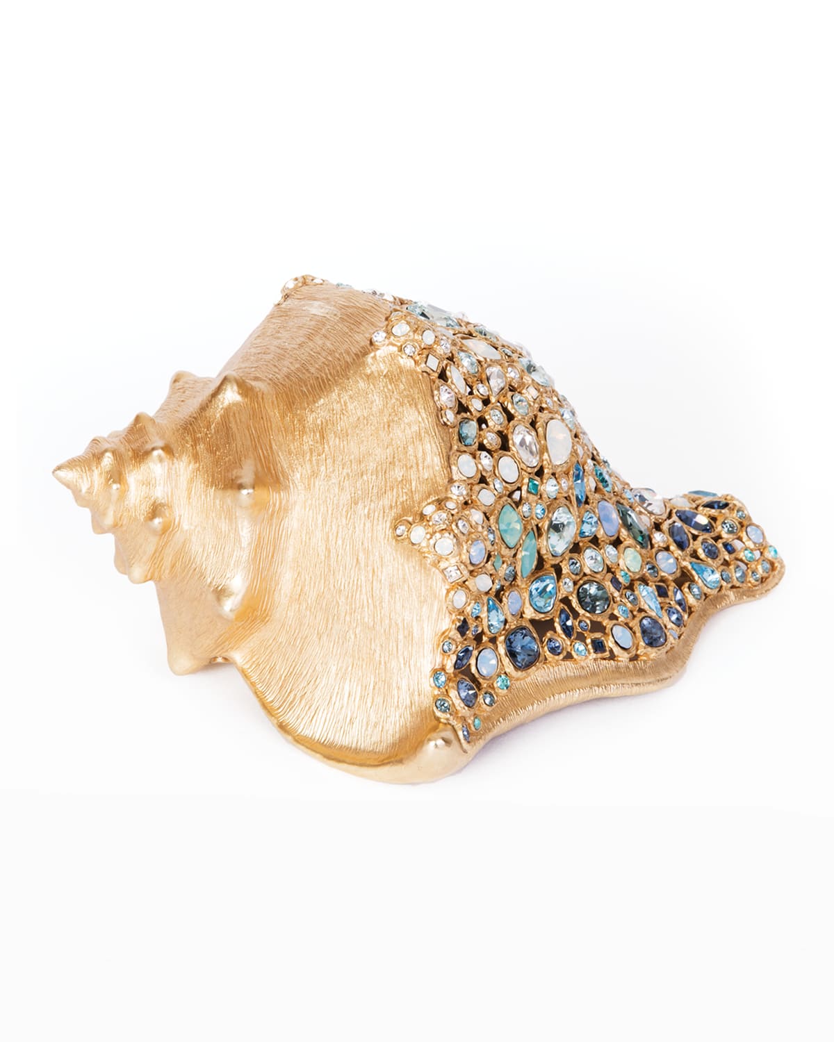Shop Jay Strongwater Oceana Conch Shell In Blue