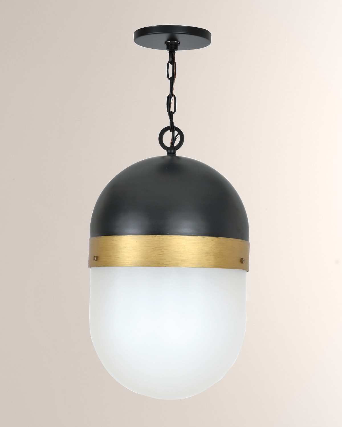 Shop Crystorama Capsule Small 1-light Pendant In Black/gold