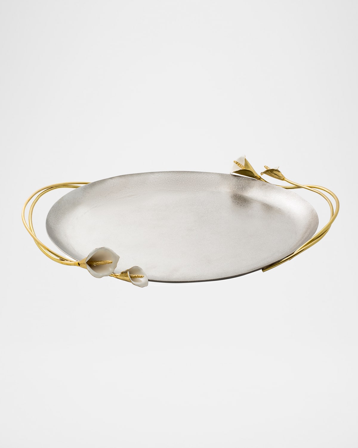Michael Aram Calla Lily Handled Oval Tray