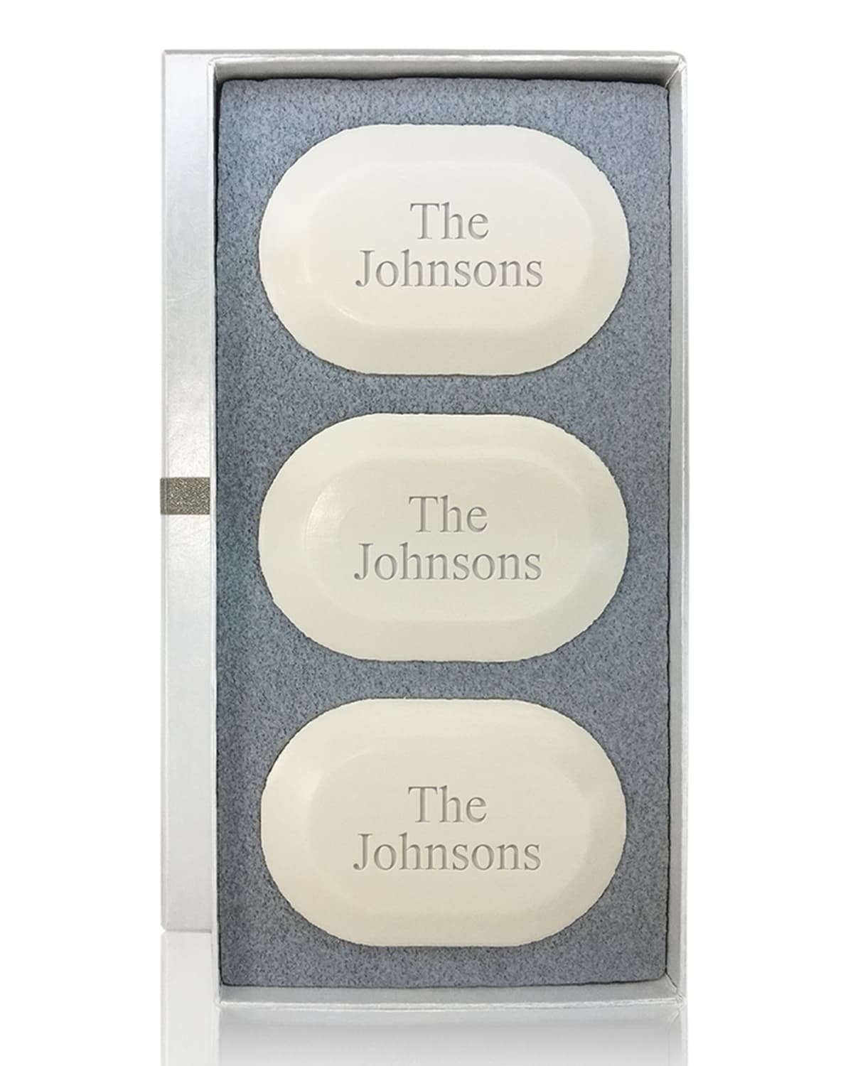 Carved Solutions Personalized Original Soap Trio - Name Or Phrase In White