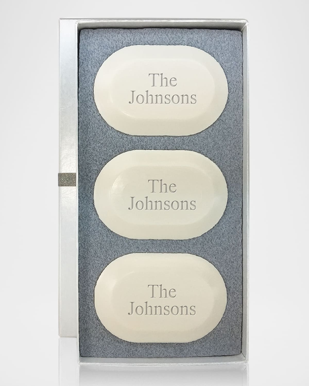 Carved Solutions Personalized Original Soap Trio - Name Or Phrase In White