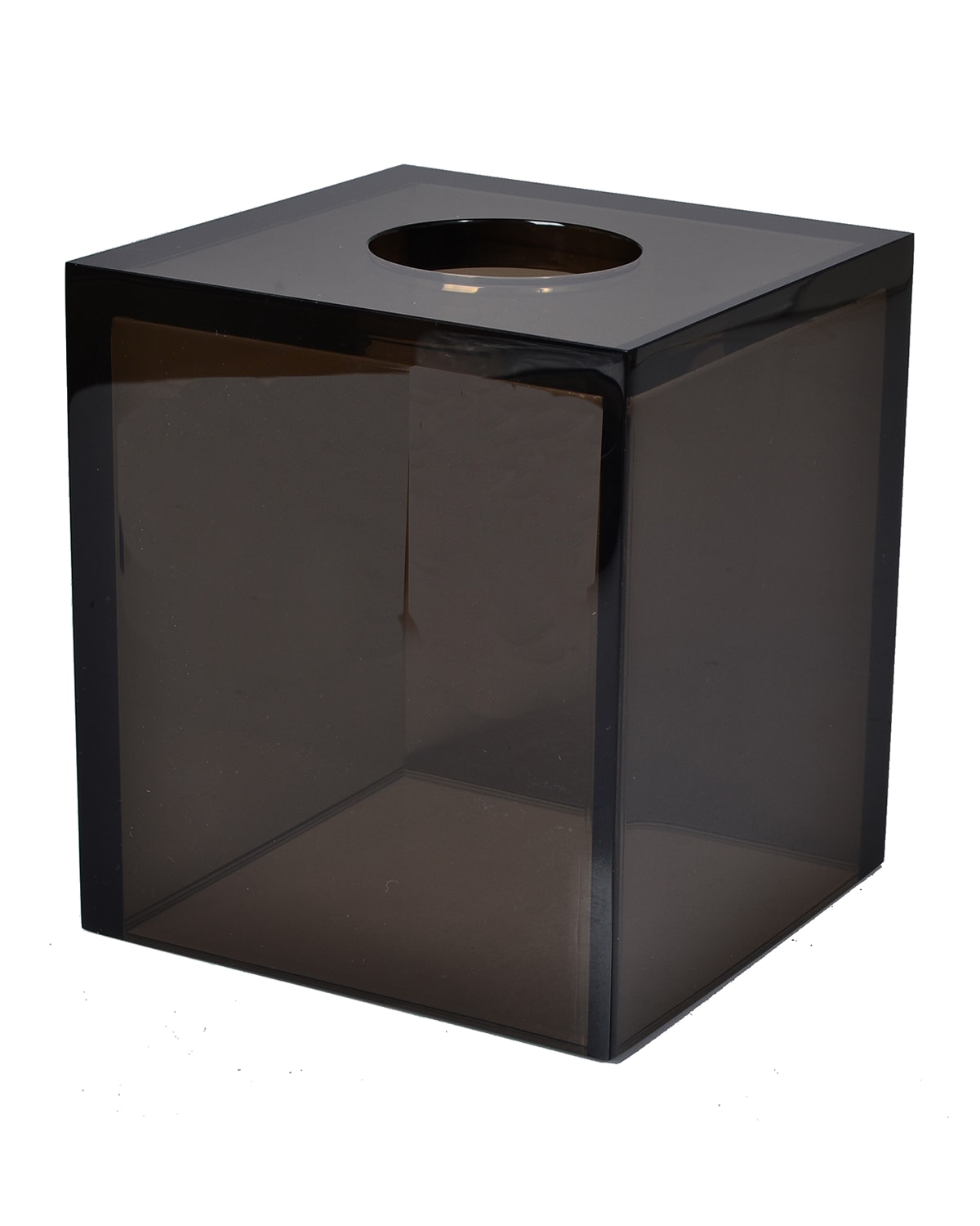 Mike & Ally Smoked Ice Lucite Tissue Box In Smoked