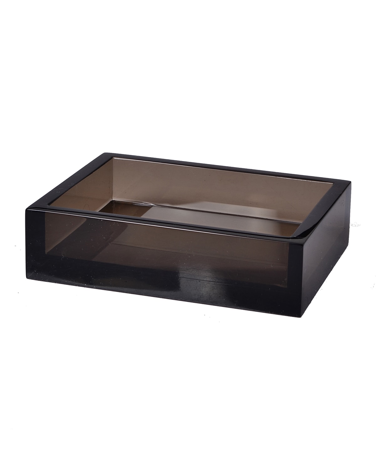 Mike & Ally Smoked Ice Lucite Soap Dish In Smoked