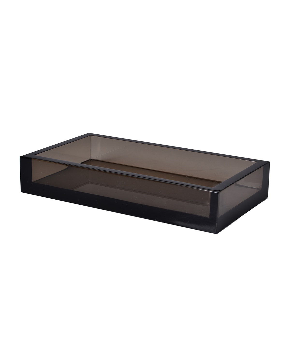 Mike & Ally Smoked Ice Lucite Towel Tray In Smoked