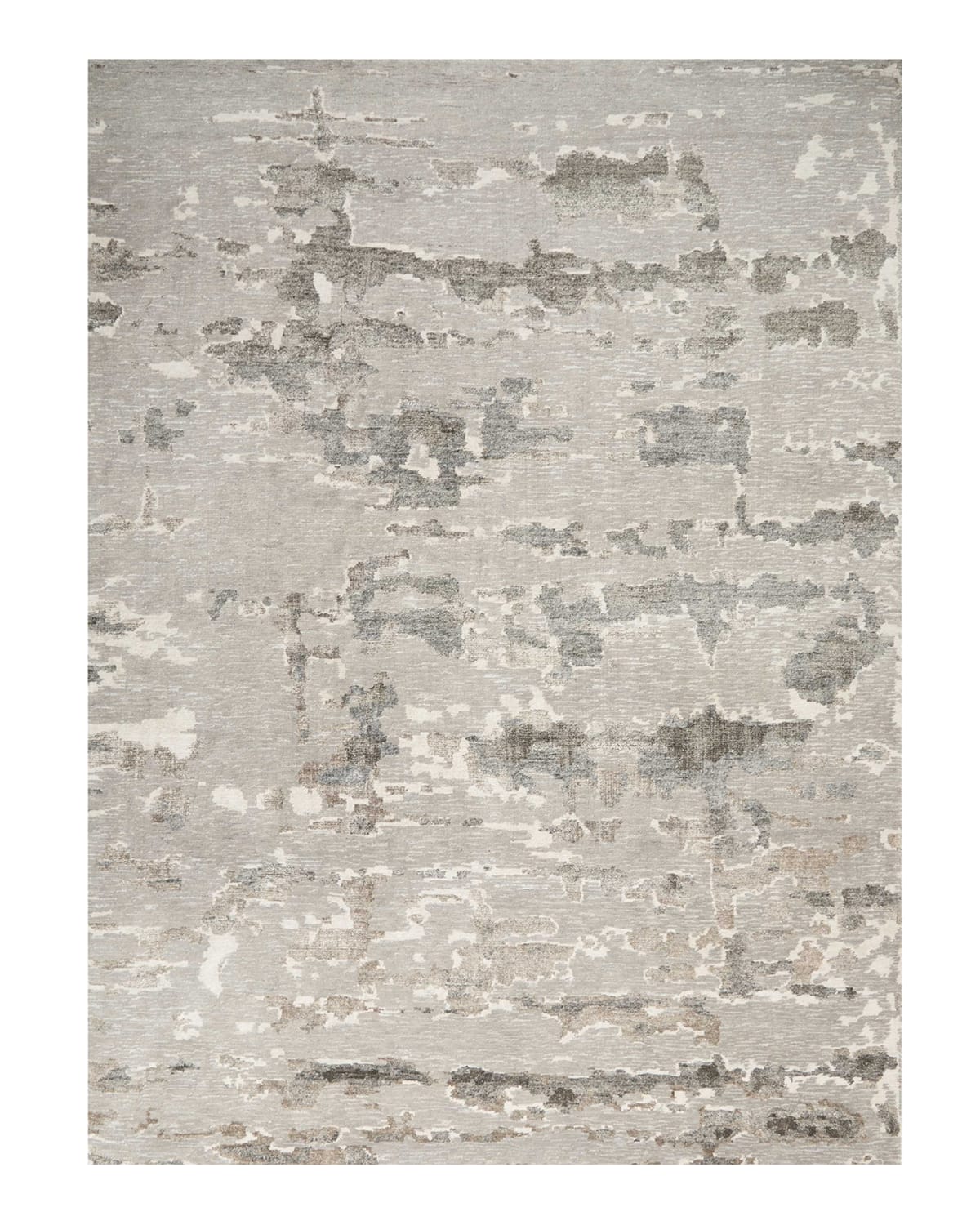 Christopher Guy Aquarelle Natural Truffle Hand-knotted Rug, 9' X 12' In Mocha Gray