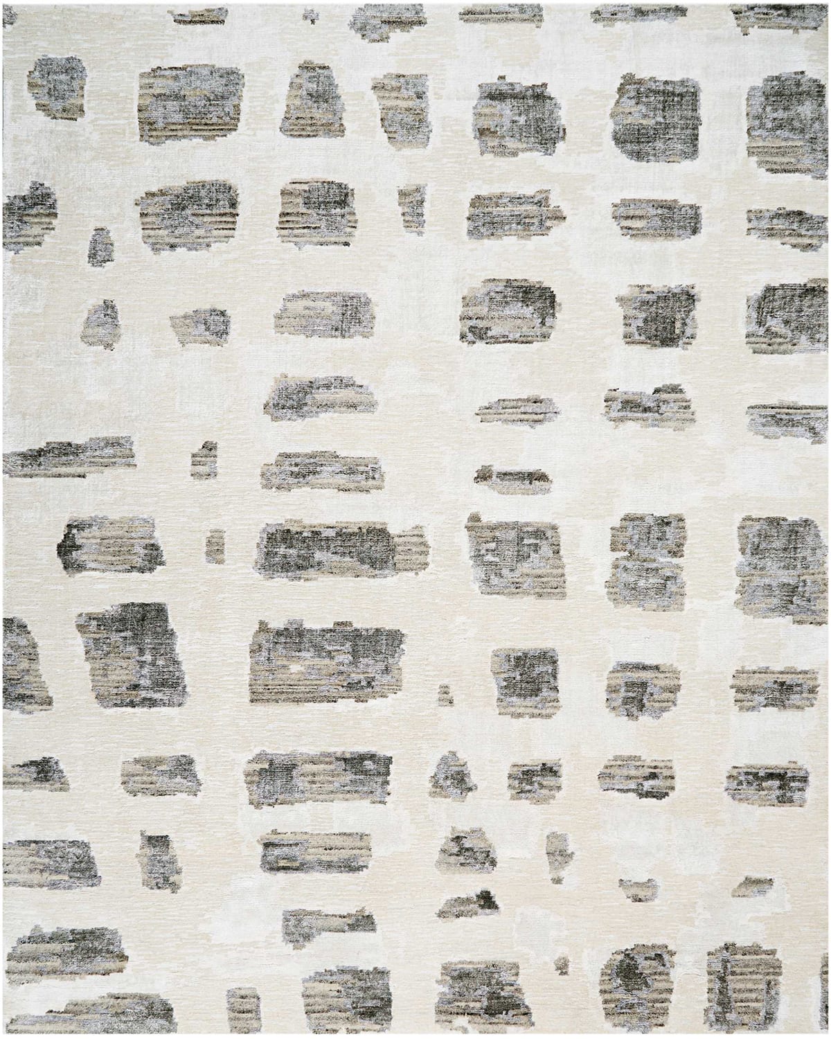 Christopher Guy Misted Morning Hand-knotted Rug, 10' X 14' In Marbled White