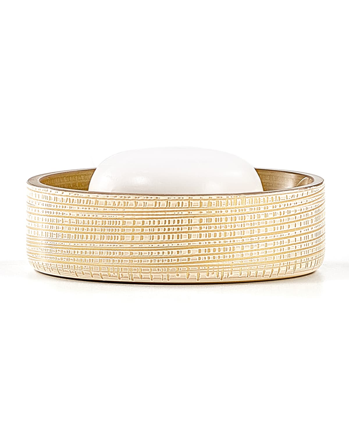 Labrazel Woven Soap Dish, Gold In Gold/white