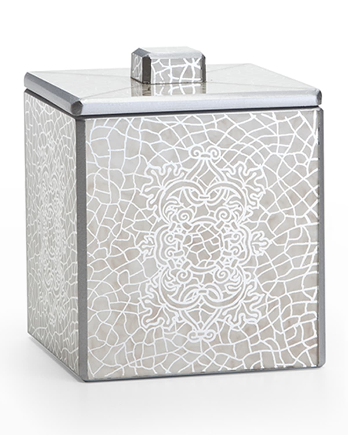 Labrazel Miraflores Canister, Silver In Silver/ivory