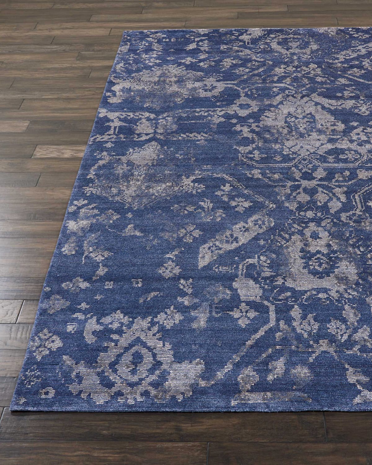 Nourcouture Kady Hand-knotted Area Rug, 8' X 10' In Navy